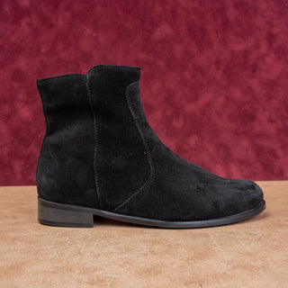 La Canadienne Women Waterproof Black Suede Zip Fashion Dress Ankle Boots sz 7.5