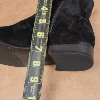 La Canadienne Women Waterproof Black Suede Zip Fashion Dress Ankle Boots sz 7.5