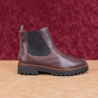 Caslon Women Miller Burgundy Leather Water Resistant Chelsea Ankle Boots Sz 12