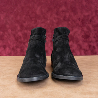 Paul Green Women Reeve Black Suede Buckle Dress Ankle Boots sz 7.5US 5AUS