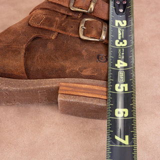 Born Women Moraga Brown Distress Suede Double Buckle Zip Ankle Boots sz 7.5
