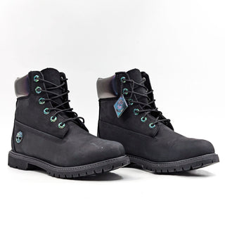 Timberland Women Premium Nubuck Black Waterproof Iridescent Boots size 9