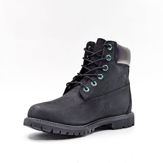 Timberland Women Premium Nubuck Black Waterproof Iridescent Boots size 9