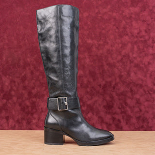 Via Spiga Women Garnett Buckle Retro Zip Fashion Knee Boots 6US EUR36