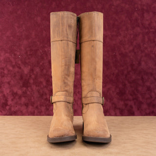 Born Women Braydon Brown Distress Brown Leather Farm Riding Knee Boots sz 6.5