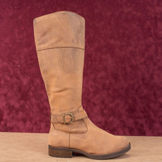 Born Women Braydon Brown Distress Brown Leather Farm Riding Knee Boots sz 6.5