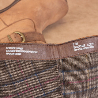 Born Women Braydon Brown Distress Brown Leather Farm Riding Knee Boots sz 6.5