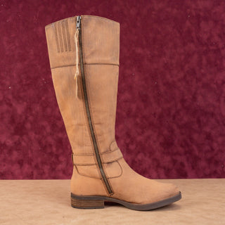 Born Women Braydon Brown Distress Brown Leather Farm Riding Knee Boots sz 6.5