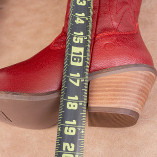 Dingo Women Raisin Red Leather Tall Western Cowboy Party Boots sz 6
