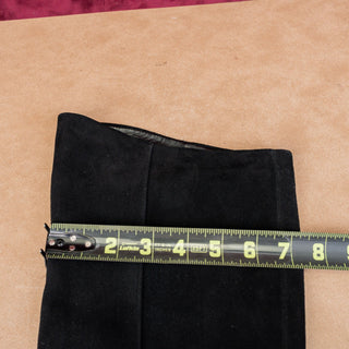 Calvin Klein Women Dawn Black Suede Fashion Heel Zip Knee Boots sz 10