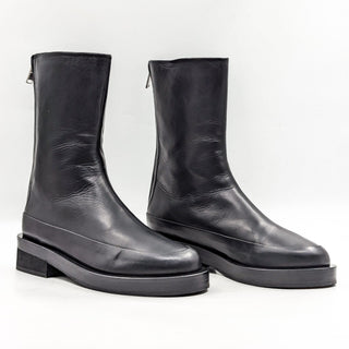 Mansur Gavriel Wmn Marion Waterproof Black Leather Zip Ankle Boots 8US EUR 38.5