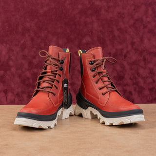 Sorel Women Brex Lace-up Warp Red Waterproof Winter Ankle Boots sz 7