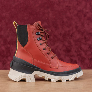 Sorel Women Brex Lace-up Warp Red Waterproof Winter Ankle Boots sz 7