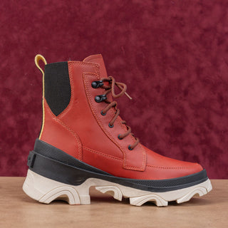 Sorel Women Brex Lace-up Warp Red Waterproof Winter Ankle Boots sz 7