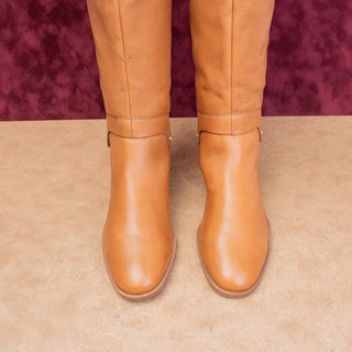 Franco Sarto Women Roxanna Brown Leather Classic Riding Stud Tall Boots sz 6.5