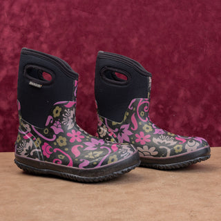 Bogs Women Classic Mid Corsage Multi Rain Rubber Wellies Slip-on Boots 7US EUR38