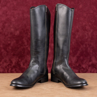 Frye Women Melissa Button 2 Western Zip Leather Black Riding Equestrian Boots 6