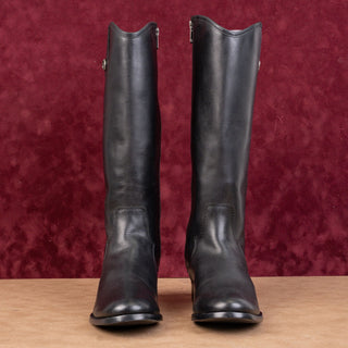 Frye Women Melissa Button 2 Western Zip Leather Black Riding Equestrian Boots 6