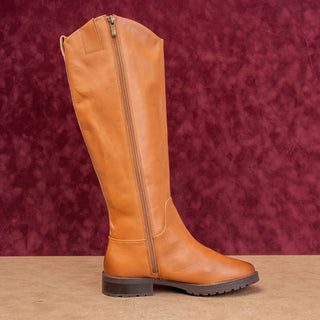 Nordstrom Women Oliver Caramel Leather Zip Equestrian Riding Tall Boots sz 6