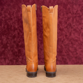 Nordstrom Women Oliver Caramel Leather Zip Equestrian Riding Tall Boots sz 6
