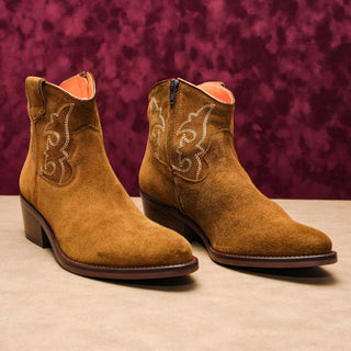 Penelope Chilvers Women Cassidy Brown Suede Western Boots sz 9US EUR40