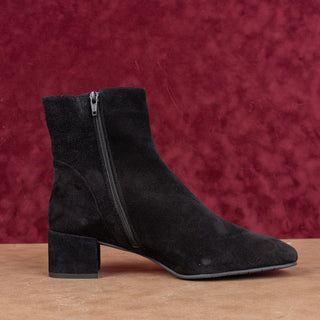 Aquatalia Women Black Italian Weatherproof Suede Zip Ankle Dress Office Boots sz 10.5