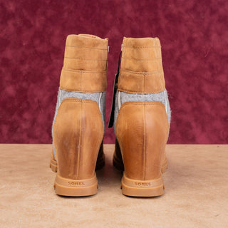 Sorel Women Joan Arctic Waterproof Wedge III Lexie Taffy Leather Boots sz 10.5
