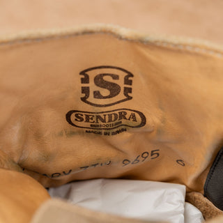Sendra Women Sand Suede Slip-on Boho Cottage Moto Lug Ankle Boots sz 6