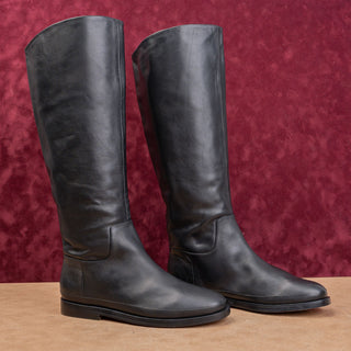 Vince Women Black Leather Classic Riding Equestrian Fashion Boots sz 8.5US EUR39