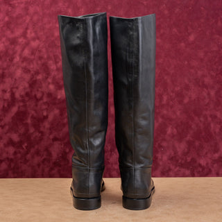 Vince Women Black Leather Classic Riding Equestrian Fashion Boots sz 8.5US EUR39