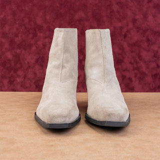 AllSaints Women Lenora Beige Suede Western Boho Zip Ankle Boots 8.5-9US EUR 39