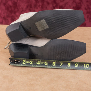 AllSaints Women Lenora Beige Suede Western Boho Zip Ankle Boots 8.5-9US EUR 39