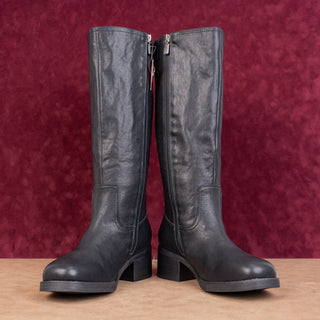 Blondo Women Cam Black Leather Waterproof Wide Calf Festival Boho Knee Boots 10