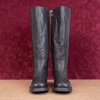 Blondo Women Cam Black Leather Waterproof Wide Calf Festival Boho Knee Boots 10
