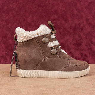 Sorel Women Out N About Cozy Lace-up Waterproof Brown Suede Ankle Boots Sz 9