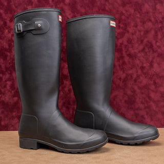Hunter Women Original Tour Festival Black Wellies Rain Rubber Boots 11US EUR43
