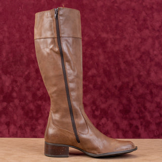 Born Women Brown Leather Western Block Heel Knee Boots sz 9US EUR40.5