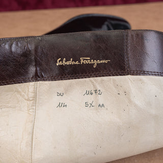 Salvatore Ferragamo Wmn Black Leather Narrow Riding Equestrian Knee Boots sz 5.5