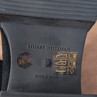 Stuart Weitzman Women Soho Black Suede Slip-on Platform OTK Fashion Boots sz 10.5