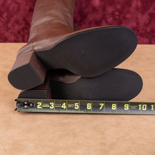 Nordstrom Women Helia Brown Leather Fashion Riding Knee Boots sz 7