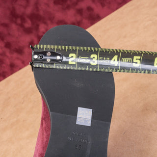 Stuart Weitzman Women Greer City Burgundy Silky Suede Dress Knee Boots sz 6.5