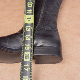 Frye Women Melissa Button Zip Black Leather Equestrian Classic Riding Boots sz 6