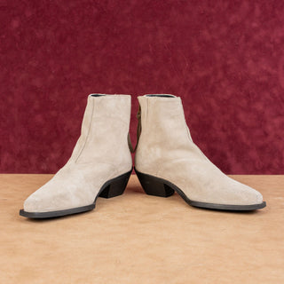 AllSaints Women Lenora Western Boho Cottage Grey Suede Zip Boots sz 7US EUR 37