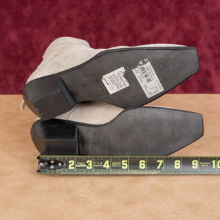 AllSaints Women Lenora Western Boho Cottage Grey Suede Zip Boots sz 7US EUR 37