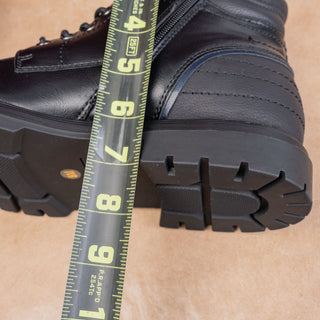 Tommy Hilfiger Men Oregon Black Faux Leather Combat Ankle Boots size 8
