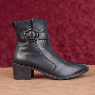 Paul Green Women Vanessa Black Leather Fashion Dress Ankle Boots sz 8.5US UK6
