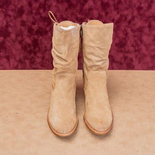 Sofft Women Shernell Cowboy Western Back Lace Suede Mid Calf Boots sz 9
