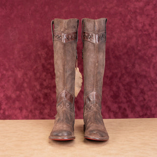 Bed Stu Women Midge Brown Leather Western Boho Tall Knee Boots sz 6