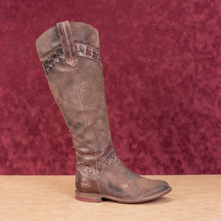 Bed Stu Women Midge Brown Leather Western Boho Tall Knee Boots sz 6