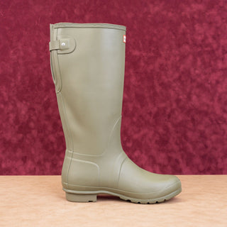 Hunter Women Original Back Adjustable Green Rain Rubber Wellies Knee Boots sz 11